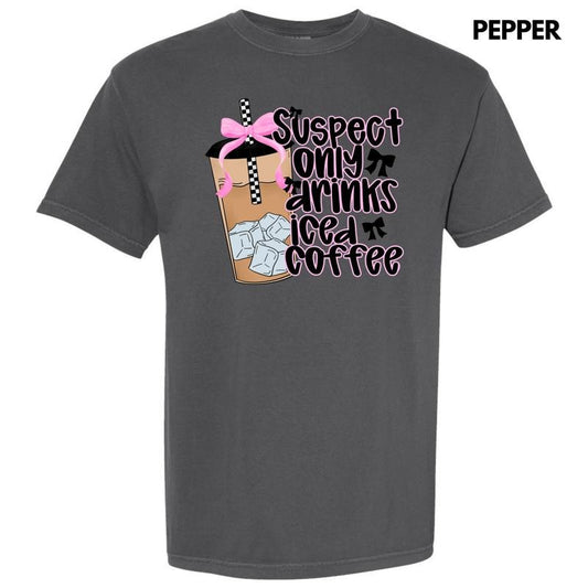 Suspect Drinks Iced Coffee Comfort Colors T-Shirt 'NLB'