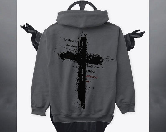 CROSS "If The God is on our side, Who can stand against us?" Hoodie/Sweatshirt | Cross | Gym | God  T-shirt, sweater and Hoodie