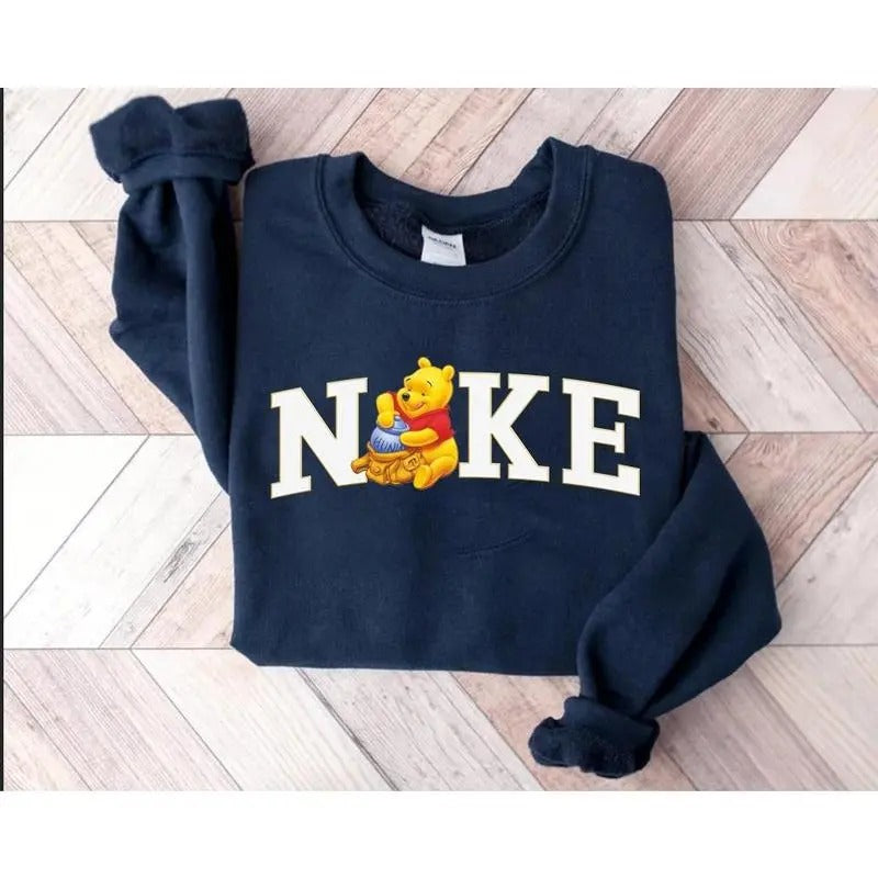 Sweet Winnie Poohhh Christmas Honey Bear Printed Logo Tshirt, Retro Merry Sweatshirt, Cute Fall Sweatshirt, Baby-Pooh Shirt