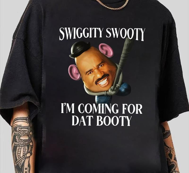 Swiggity Swooty Potatohead Parody funny Meme T-Shirt Cotton Comfort Pair with Anything Graphic Tees for Him and Her