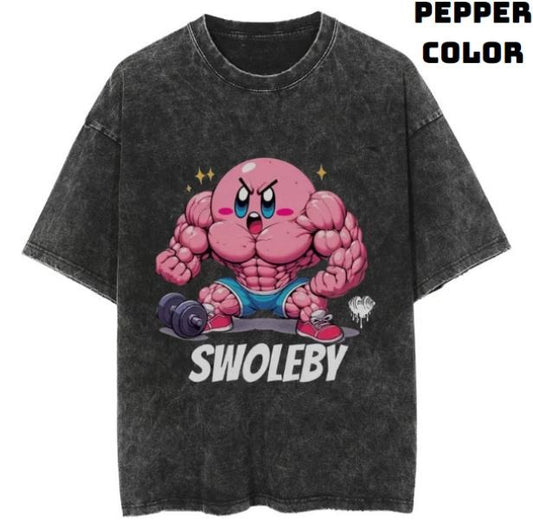 Swoleby Vintage Graphic Tees, Kirby T-Shirt, Pokemon Anime Shirt, Unisex Gym T-Shirt, Gift For Men Women, Menswear Womenswear Streetwear