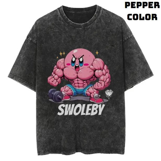 Swoleby Vintage Graphic Tees, Kirby T-Shirt, Pokemon Gym Shirts, Pokemon Stuff, Unisex Anime Manga Shirt Top Menswear Womenswear Streetwear