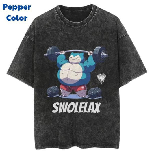 Swolelax Vintage Tee, Snorlax T-Shirt, Pokemon Tee, Anime Shirt, Animation Graphic Tees, Gym Shirt, Unisex T-Shirt, Gift For Men Women