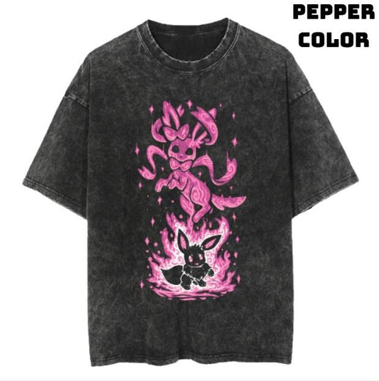 Sylveon Eevee Vintage Tee, Eevee T-Shirt, Vintage Graphic Tees, Anime Accessories, Unisex Anime Pokemon Shirt Top Menswear Womenswear Streetwear