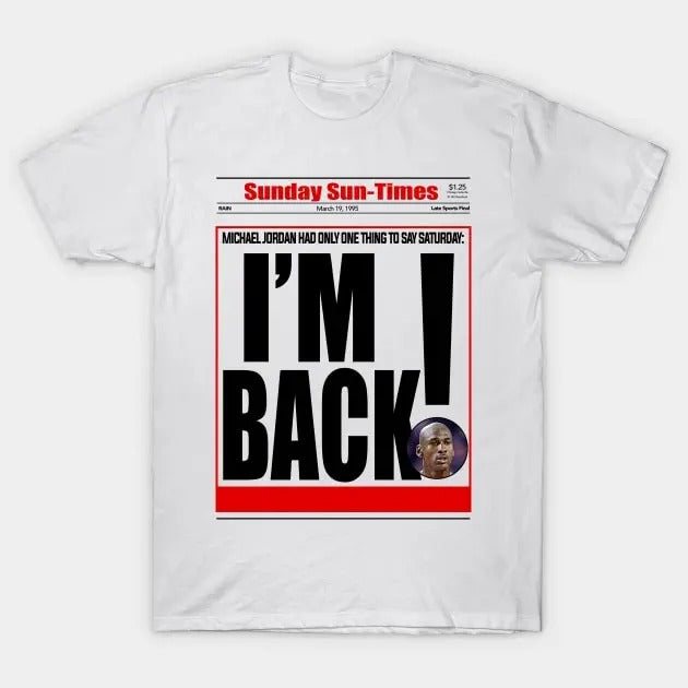 T Shirt Kobe I'm Back Graphic Unisex T-Shirt Menswear Top