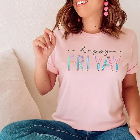 TGIF Teacher Shirt, Friyay Teacher TShirt, Fri-Yay Shirt, Teacher Tee, Friday Shirt, Teacher team Tee, Funny Teacher Shirt, Gift for Teacher style 02