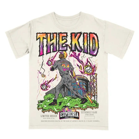 THE KID Ken Grifffey Rainbow Edition Euphoria Shirt, Vintage Style 90s Retro Unisex Streetwear Tee