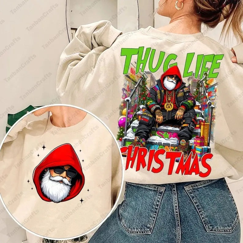 THUG LIFE Christmas Cartoon, Santa Christmas, Wonderful Time, Retro Christmas, Merry Christmas, Christmas Designs