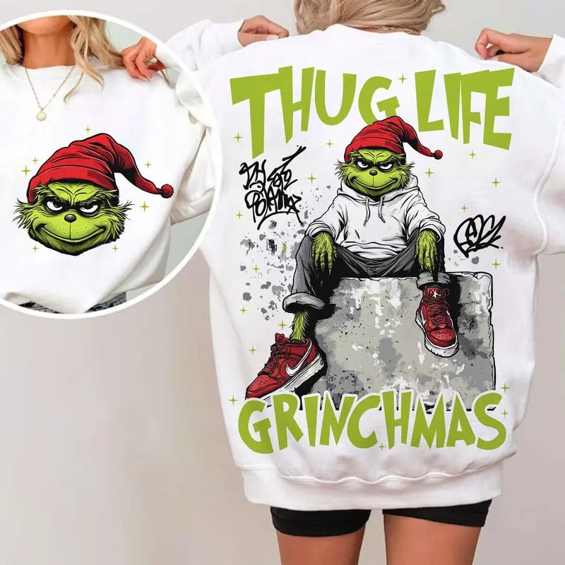 THUG LIFE Shirt, Christmas Sweatshirt, Wonderful Time Shirt, Retro Christmas Shirt, Merry Christmas Shirt, Unisex Tee Gift for Women and Men