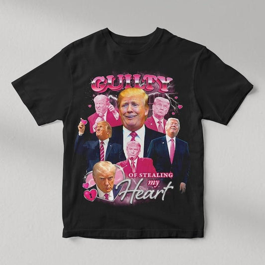 TRUMP: Guilty Of Stealing My Heart | Vintage Bootleg Mugshot Retro Shirt Merch | Unisex Cotton  sweater