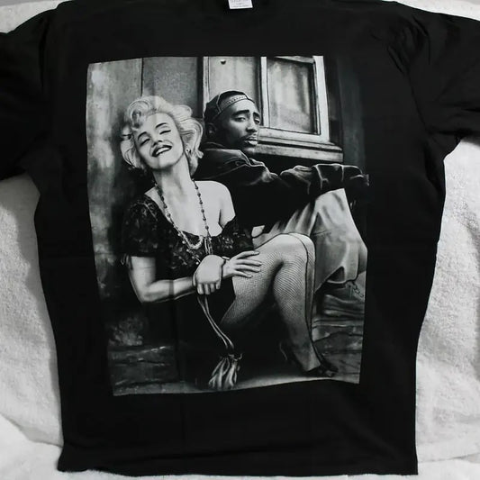 TUPAC SHAKUR MARILYN MONROE LEGENDS 2PAC HIPHOP RAPPER LEGEND T-SHIRT , Gift for Him, Gift For Her, Vintage Y2K, Menswear Top