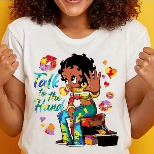 Talk To The Hand Shirt, Betty Boop T-shirt, Vintage Betty Boop Shirt, Betty Boop Heart Shirt, Betty Boop Merch