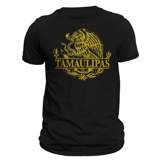 Tamaulipas Mexico Eagle Emblem Mexican Eagle T-Shirt Casual Classic Cotton Crewneck Menswear Soft