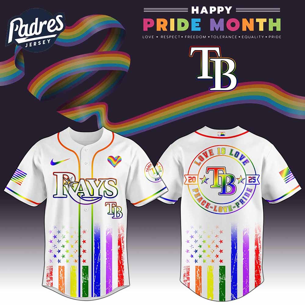 Tampa Bay Rays MLB x Happy Pride Month Baseball Jersey - Padres Jersey Oasis: Elevate Your Baseball Style Game