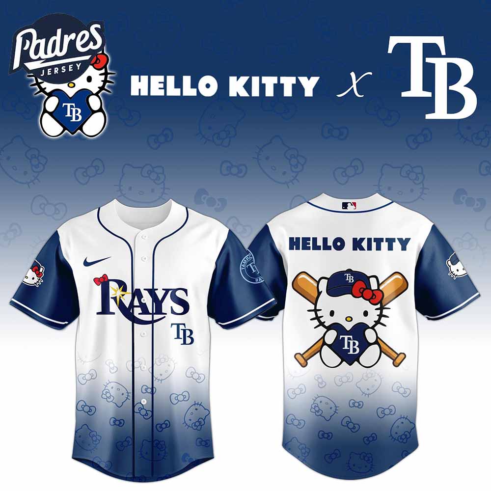Tampa Bay Rays MLB x Hello Kitty Night Baseball Jersey Special - Padres Jersey Oasis: Elevate Your Baseball Style Game