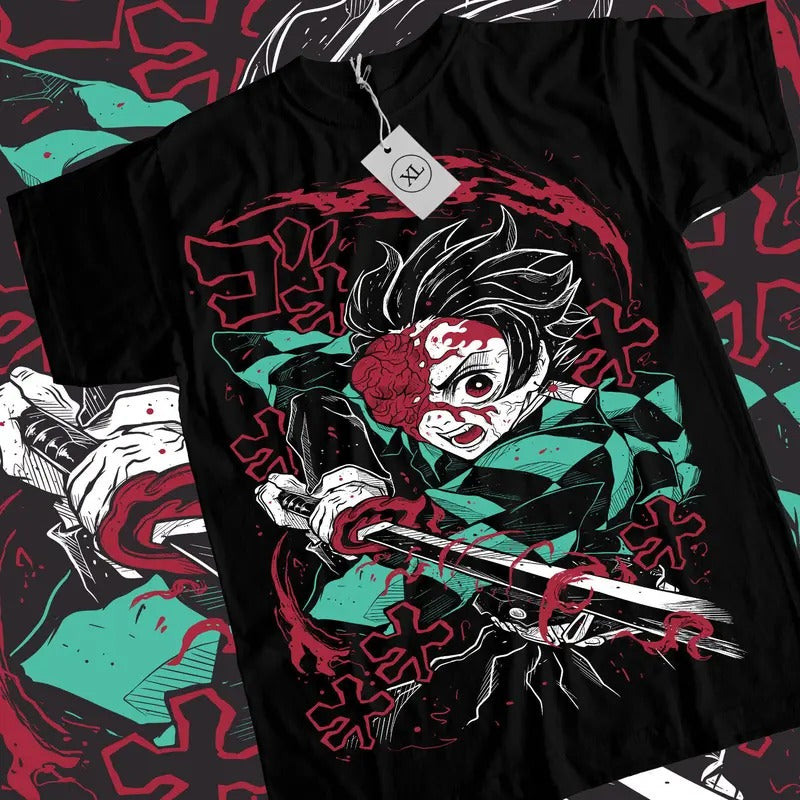 Tanjiro Demon Slayer T-Shirt S-4XL Kimetsu No Yaiba Anime Manga Nezuko Tee Tshirt S-4XLS