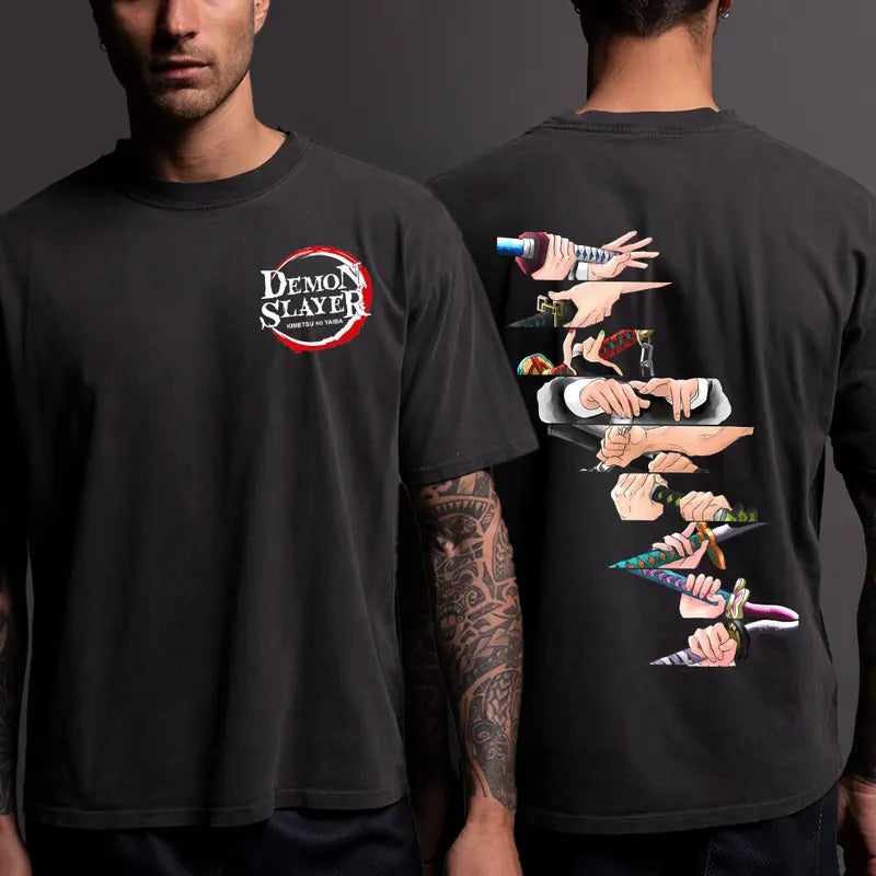 Tanjiro Nezuko Zenitsu Inosuke Demon Slayer T-Shirt, 90s Slayer Style, Anime T-shirt, Graphic Anime Tee, Anime Lovers Shirt, Japanese Anime Tees, Anime Manga Shirt, Anime Shirt, Hoodie, Gift For Fans, Gift For Men, Gift For Women.