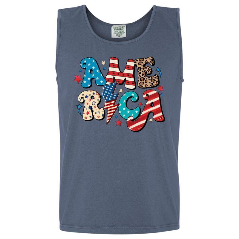 Tank Top - America The Beautiful Comfort Colors Tank Top