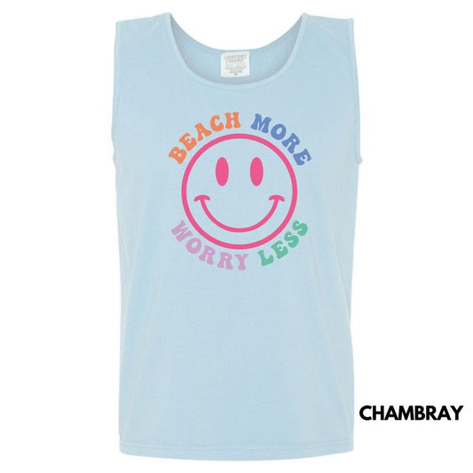 Tank Top - Beach More Worry Less Comfort Colors Tank Top 'NLB'