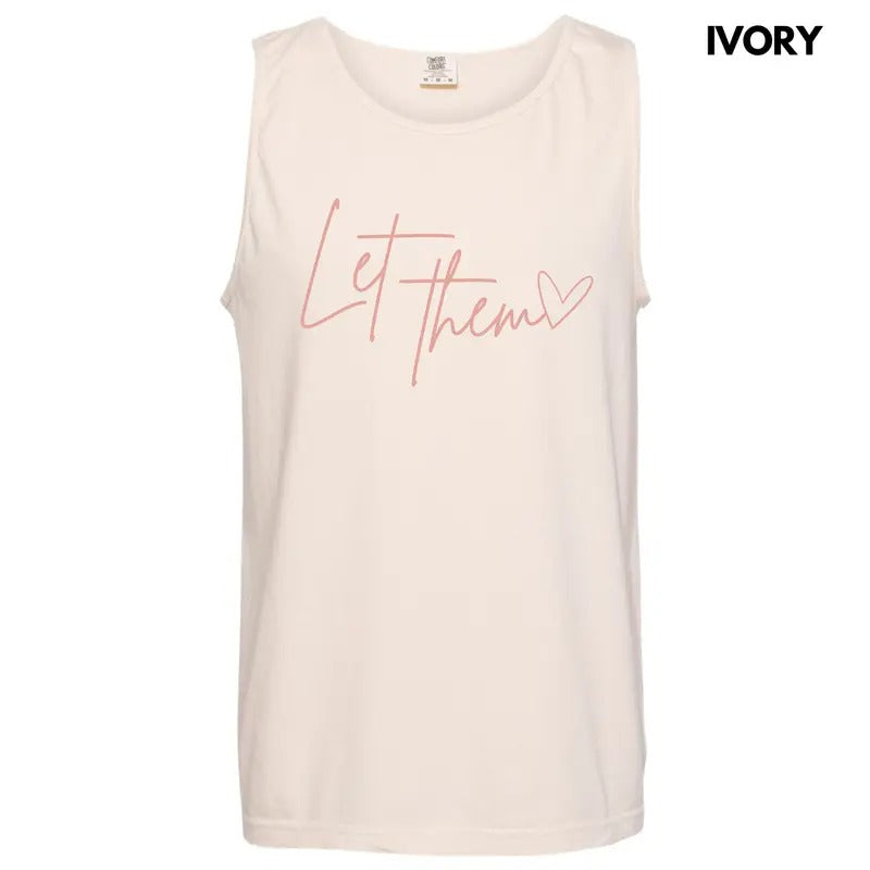 Tank Top - Blush Let Them Comfort Colors Tank Top 'NLB'