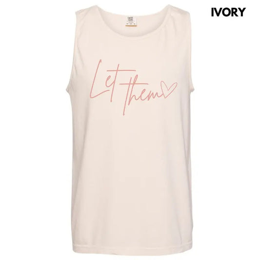 Tank Top - Blush Let Them Comfort Colors Tank Top 'NLB'