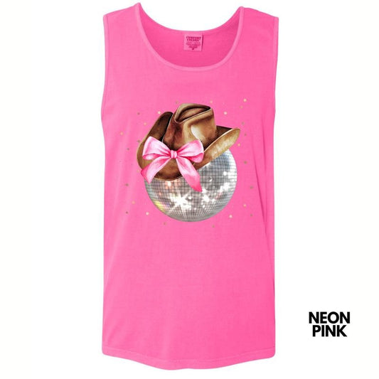 Tank Top - Disco Country Coquette Comfort Colors Tank Top 'NLB'