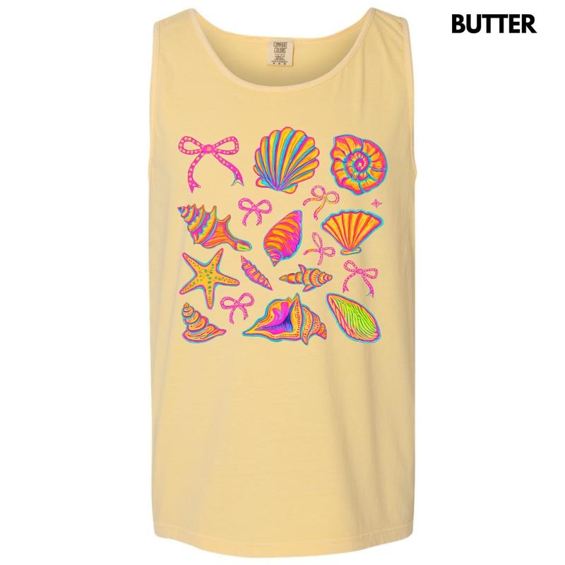 Tank Top - Electric Seashell Collage Comfort Colors Tank Top 'NLB'