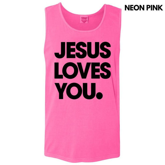 Tank Top - Jesus Loves You Comfort Colors Tank Top