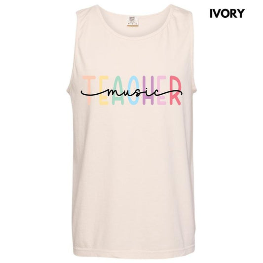 Tank Top - Music Teacher Comfort Colors Tank Top 'NLB'