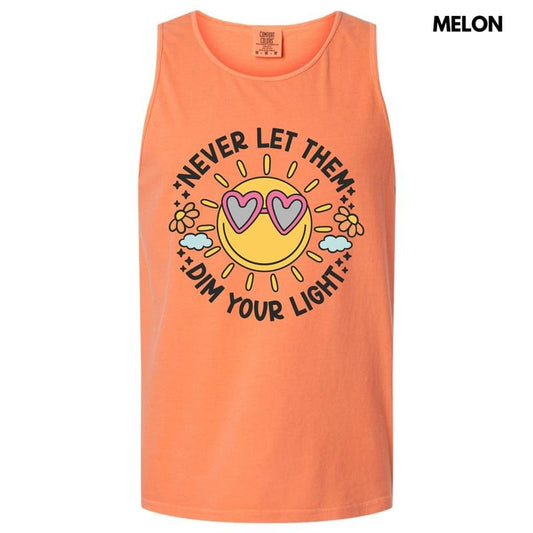 Tank Top - Never Dim Your Light Comfort Colors Tank Top 'NLB'