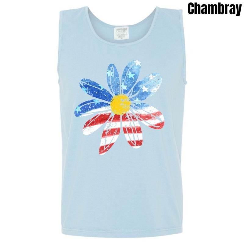 Tank Top - Red White & Bloom Comfort Colors Tank Top 'NLB'