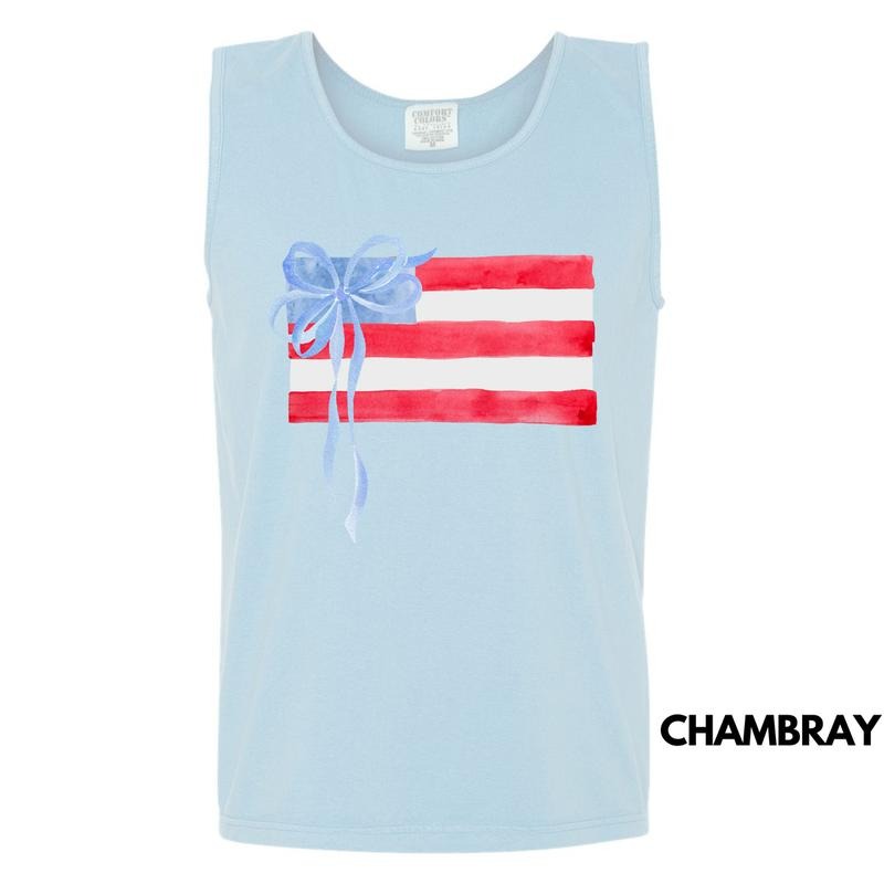 Tank Top - Simple USA Flag Comfort Colors Tank Top 'NLB'