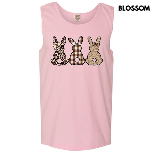 Tank Top - Taupe Pattern Bunnies Comfort Colors Tank Top 'NLB'