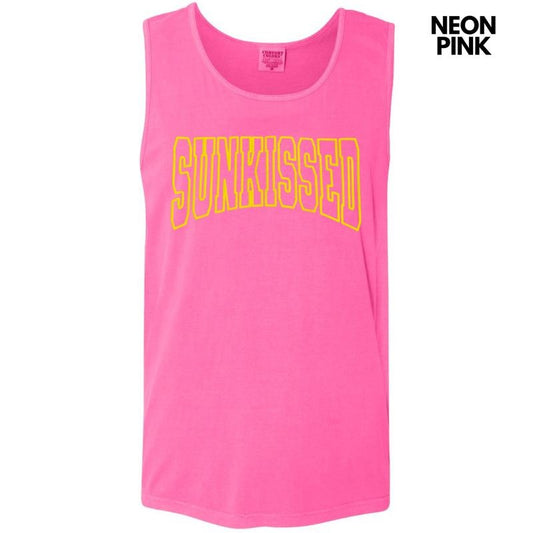 Tank Top - Yellow Sunkissed Puff Comfort Colors Tank Top