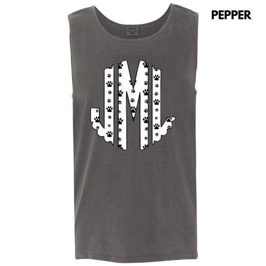 Tank Top -All Paws Monogram Comfort Colors Tank Top 'NLB'