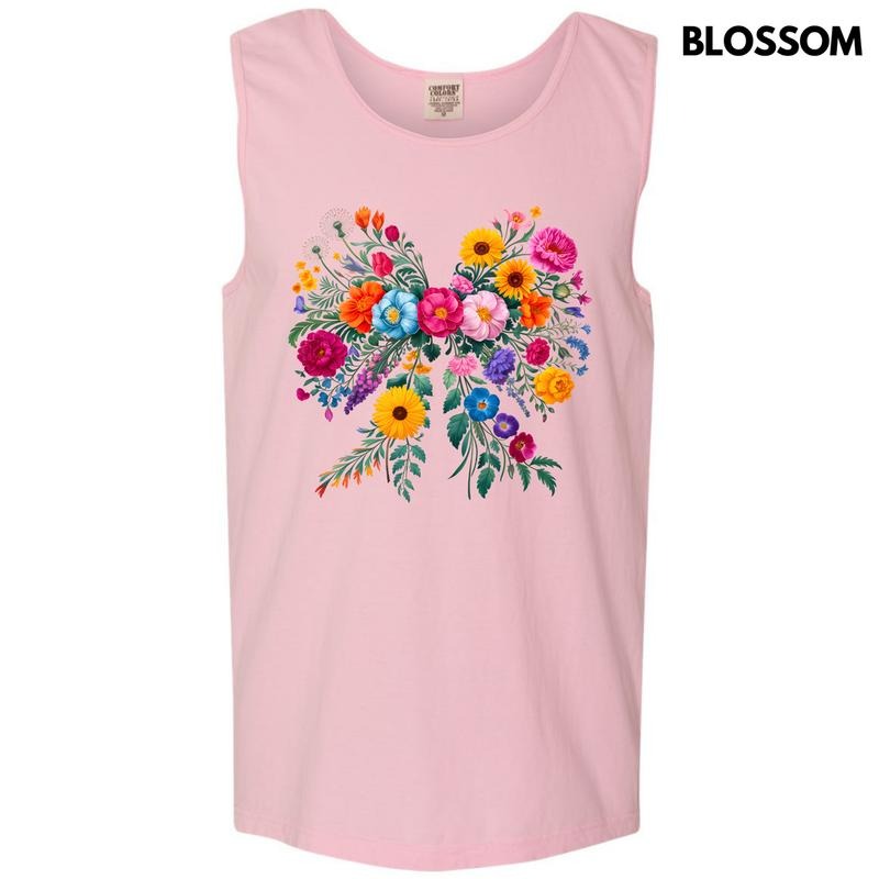 Tank Top -Blooming Big Bow Comfort Colors Tank Top 'NLB'