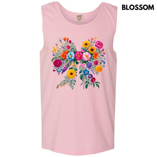 Tank Top -Blooming Big Bow Comfort Colors Tank Top 'NLB'