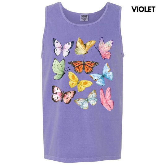 Tank Top -Butterfly In The Sky Comfort Colors Tank Top 'NLB'