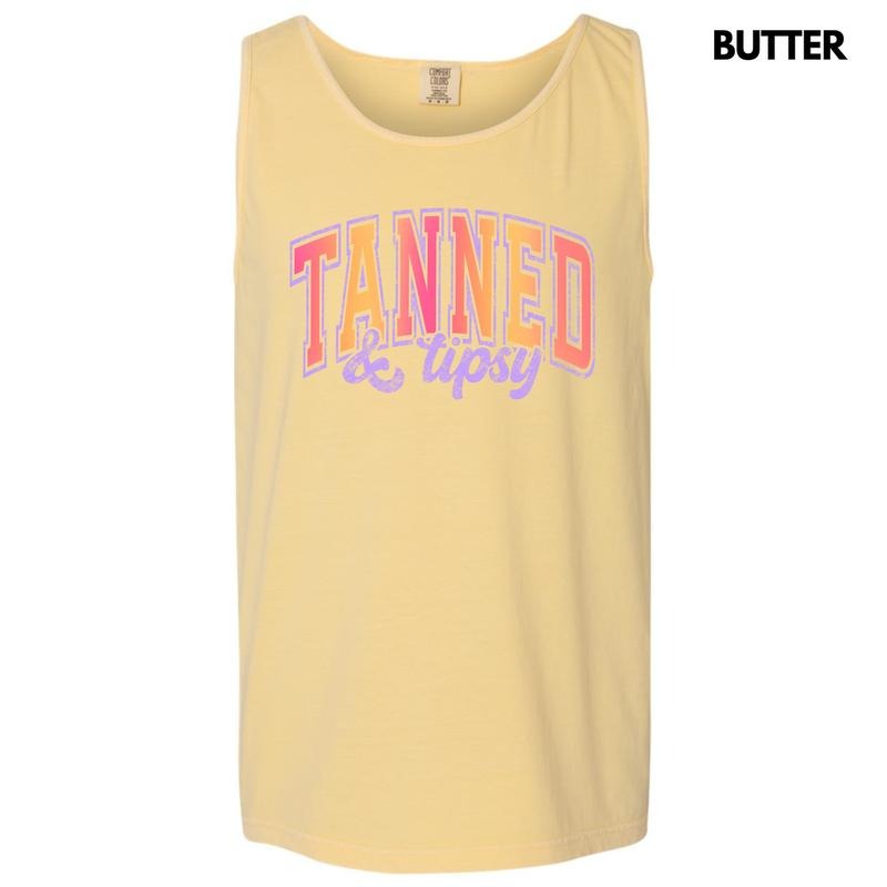 Tank Top -Lavender Tanned & Tipsy Comfort Colors Tank Top 'NLB'