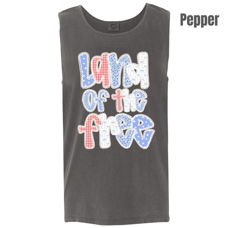 Tank Top -Pattern Land Of The Free Comfort Colors Tank Top 'NLB'