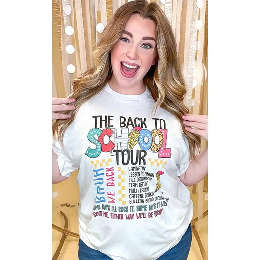 Teacher Back to School Tour Graphic T-Shirt