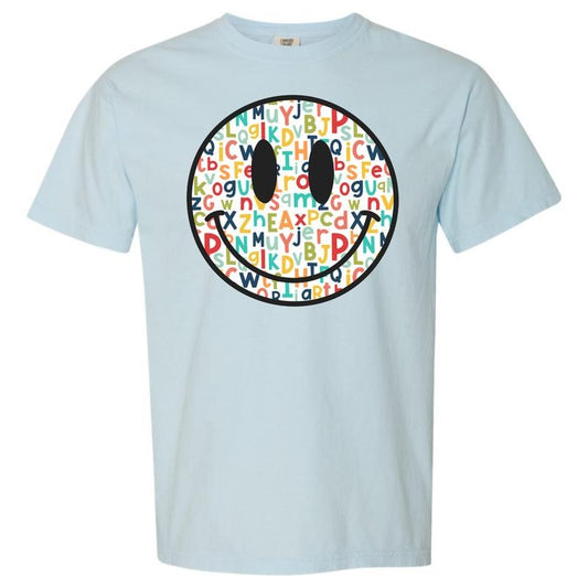 Teacher Happy Face Comfort Colors T-Shirt *NLB*