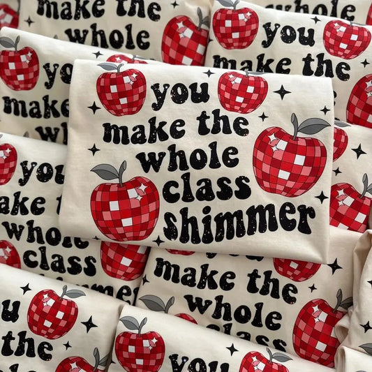 Teacher Shimmer Comfort Colors Tee