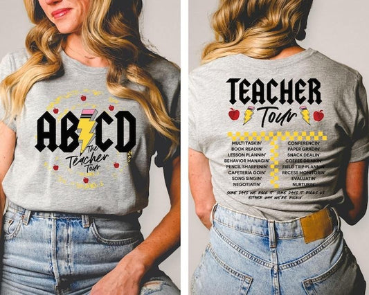 Teacher Shirt, ABCD Teacher Tour Shirt, Back To School Shirt, End of School Year Shirt, Trendy t shirt, Kindergarten Teacher Shirt, School  T-shirt, sweater and Hoodie