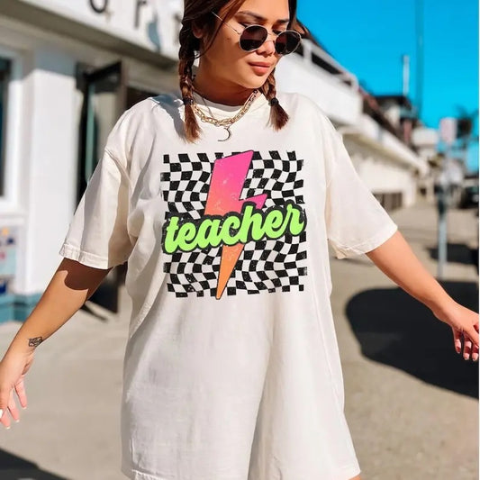 Teacher Shirt, Retro Teacher Shirt, Lightning Bolt, Teacher Gift, Back to School Shirt, Teacher Appreciation  T-shirt, sweater and Hoodie