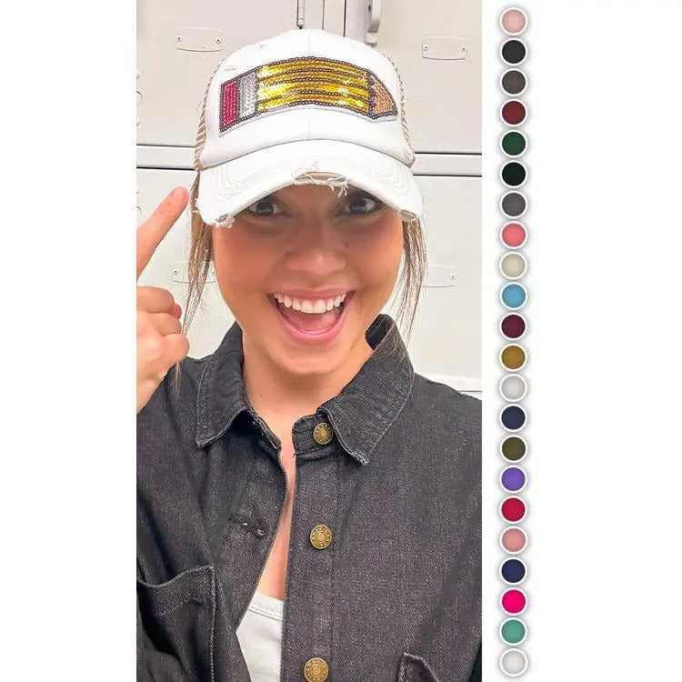 Teacher Sparkle Vintage Hat