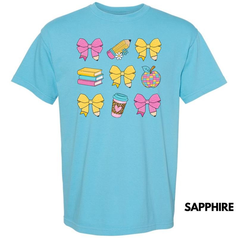 Teacher Theme Coquette Collage Comfort Colors T-Shirt 'NLB'