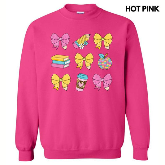 Teacher Theme Coquette Collage Sweatshirt 'NLB'