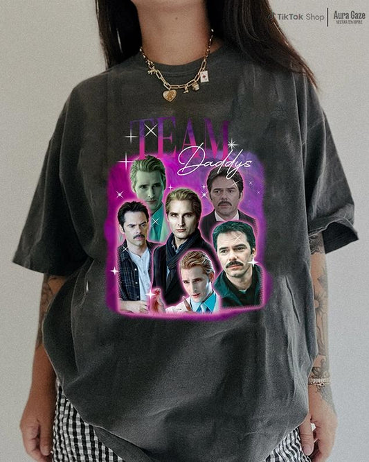 Team Twilight's Daddy Comfort Colors Unisex Tshirt, Carlisle Cullen & Charlie Swan 90s Retro, Merch Celebrity Crush Peter Facinelli & Billy Burke