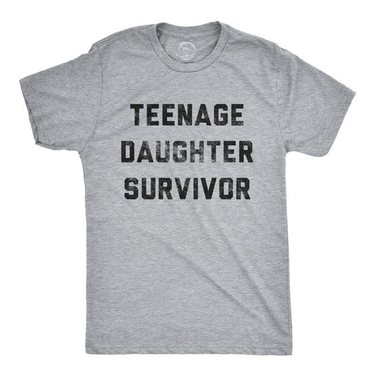 Teenage Daughter Survivor, Dad Daughter Shirt, Funny Mens T-shirt, T-shirt for Dads, Fathers Day Gift Menswear Top